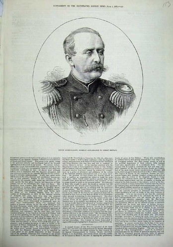 Original old antique print - old,