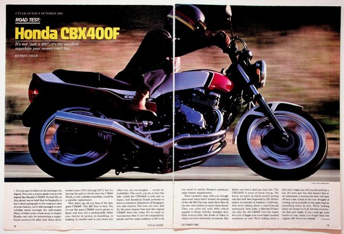 Honda cbx400f road - road, test