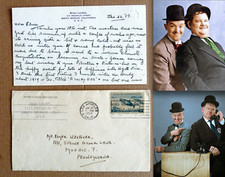 LAUREL AND HARDY Original SIGNED Stan Laurel AUTOGRAPHED Letter 2 sides ***