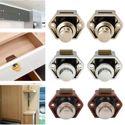 Push button cupboard lock - push,