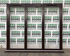 ALUMINIUM BIFOLDING PATIO DOORS SLIDING BIFOLDS BROWN WHITE EXTERNAL EXTERIOR