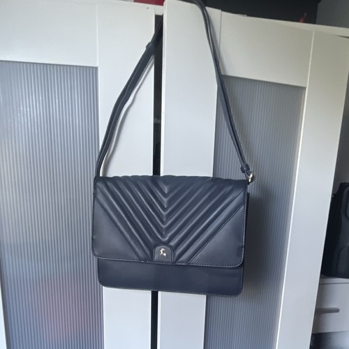 Ashwood navy leather chevron - ashwood,