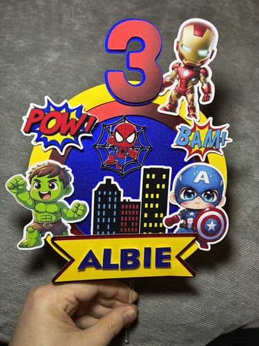 Personalised marvel cake - marvel,