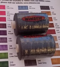 2x 1000m Dark Grey Sewing Spun