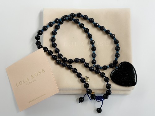 Blue sandstone heart pendant - heart,