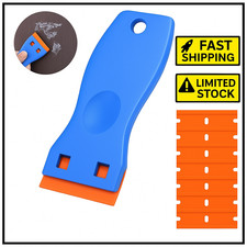 Plastic Scraper tool 1Pc+10* Car Sticker Remover Glass Paint Grease Dirt Cleaner
