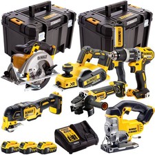 Dewalt 7 Piece 18V XR Monster Tool Kit 3 x 5.0Ah Battery Charger Case T4TKIT-440