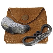 Njord Flint Steel Fire Hammer Flint Leather Case Fire Steel Outdoor Bushcraft