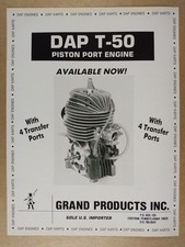 1985 DAP T-50 Piston Port Kart Engine vintage print Ad
