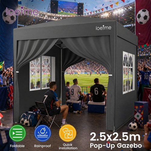 Folding pop gazebo 5x2 5m - folding, 2.5x2.5m