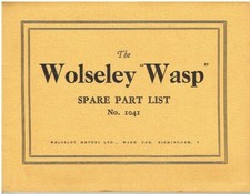 WOLSELEY WASP SALOON ORIGINAL