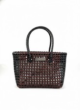 Boho Espresso Woven Handbag