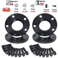 4x 10mm Black Wheel Spacers &