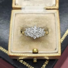 1 Ct Round Moissanite Cluster