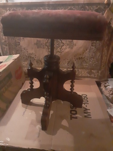 Victorian piano organ stool - victorian,