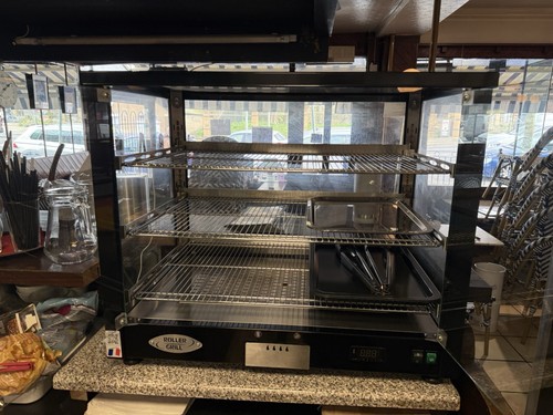Roller grill heated - heated, shelf
