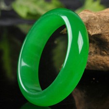 Women Jewelry 60-62mm Green Jade Jadeite Chinese Tradional Bangle Bracelet