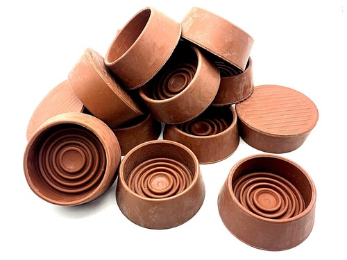 Castor cups 56mm - brown, rubber
