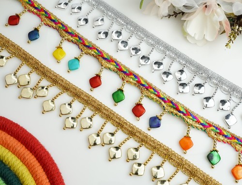 Mtr beaded fringe square - mtr,