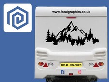 Mountain Forrest Scenic Vinyl Decals For Camper Van Caravan Sticker Graphic