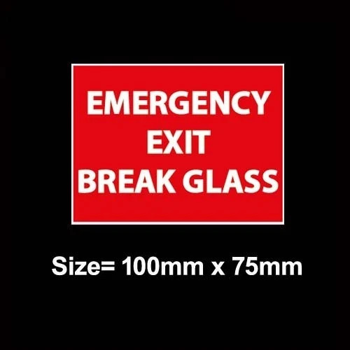 Emergency exit break - exit, glass