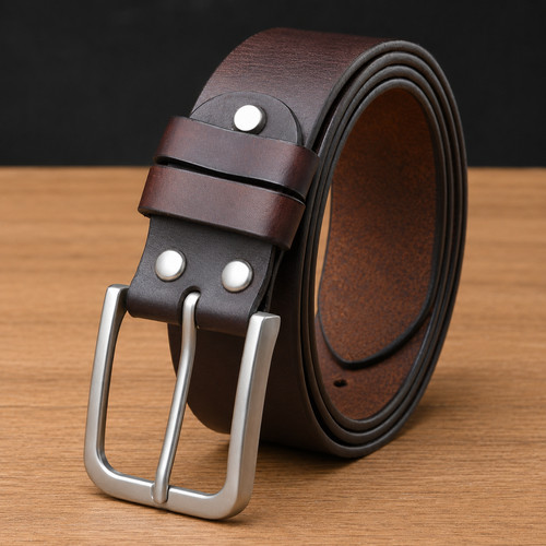 Mens genuine leather belt pure - genuine,