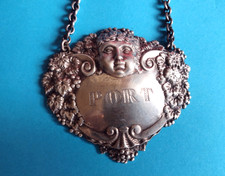 Vintage Hallmarked STERLING SILVER Decanter Label PORT 17.8g Great XMAS Gift UK