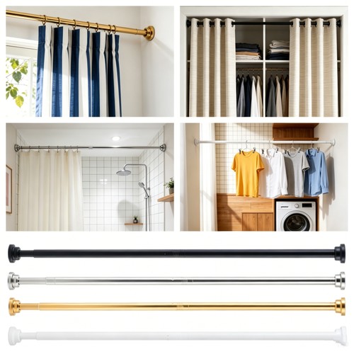 Telescopic curtain rod metal - telescopic,