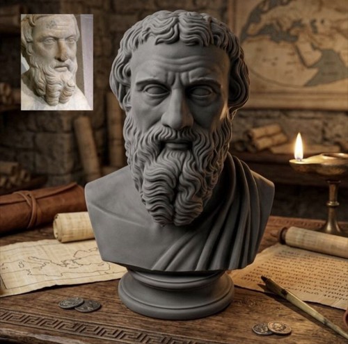 Herodotus bust statue - bust, statue-
