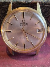 Solvil et Titus 17 Jewels Gold Plated Vintage Mens Watch