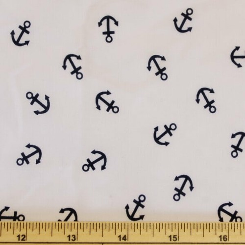 Polycotton fabric anchors sam - polycotton,
