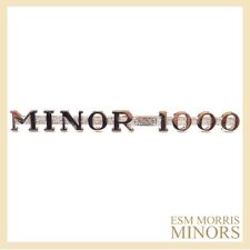 Morris Minor Chrome Bonnet Side Badge - "MINOR 1000" Supplied with fixing clips