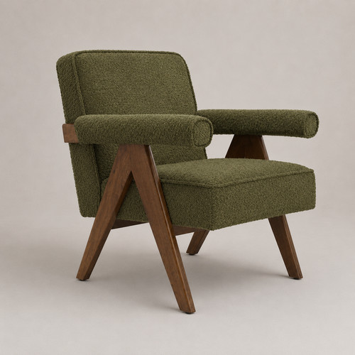 Herringbone chenille armchair - herringbone,