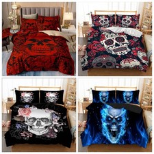 Gothic Skull Quilt Duvet Cover