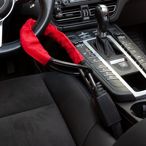 Red steering wheel lock - red,