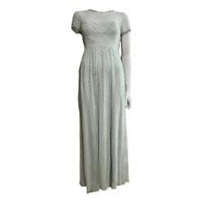Jenny Packham seafoam lace dress with beading, UK size 14 US 10 EU 42