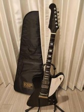 Samick Firebird 1988 Electric Guitar Black Used From Japan with Soft Case