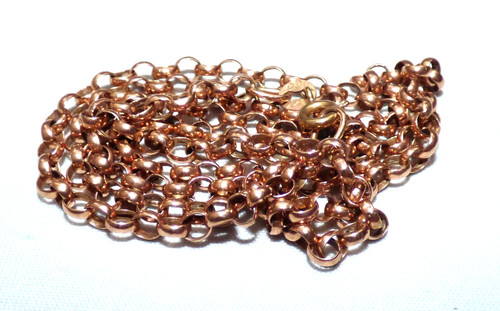 Vintage 9ct rose - gold, belcher