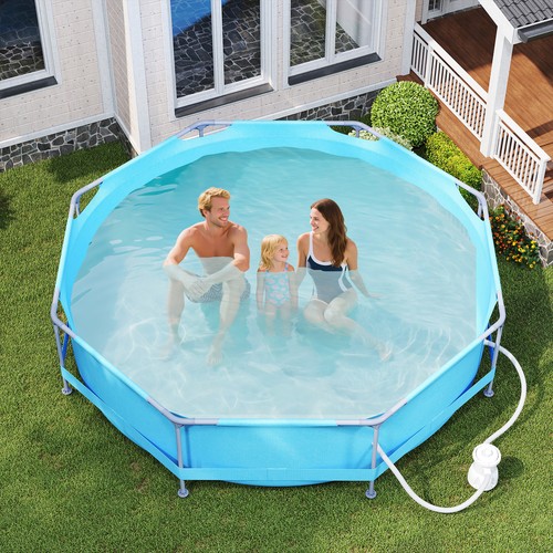 10ft round outdoor framed pool - outdoor,