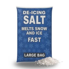 Warma White Rock Salt - Fast Acting De-Icing Grit Salt for Driveways and Paths