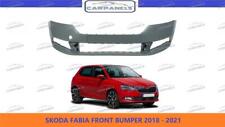 SKODA FABIA FRONT BUMPER 2018 - 2021 PRIMED NO PDC OR WASH HOLES OEM 6V0807221F