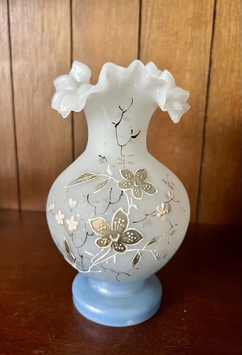 Victorian bristol glass vase - bristol,