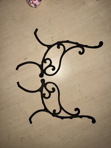 Vintage iron bracket bench - bracket,