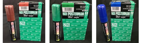 Zig posterman wet wipe pens - posterman,