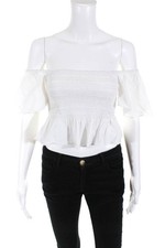 Josie Womens Poplin Smock Top Size 4 14182706