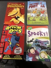 Usborne Young Reading Book Bundle - Dinosaurs/football/action Dogs/spooky