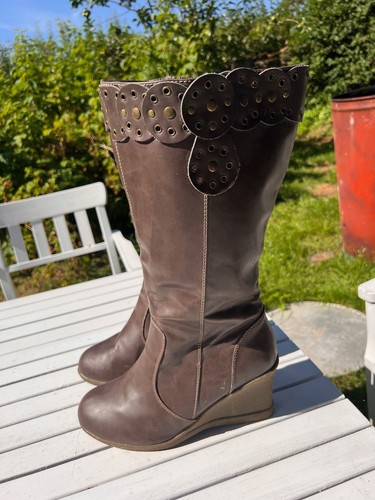 Evans brown faux leather calf - evans,