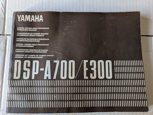 Yamaha dsp a700 e300 manual - a700,