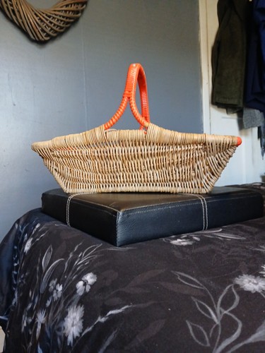 Vintage shopping basket with - vintage,