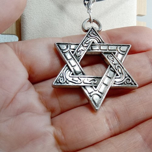 Large star david necklace - star, of
